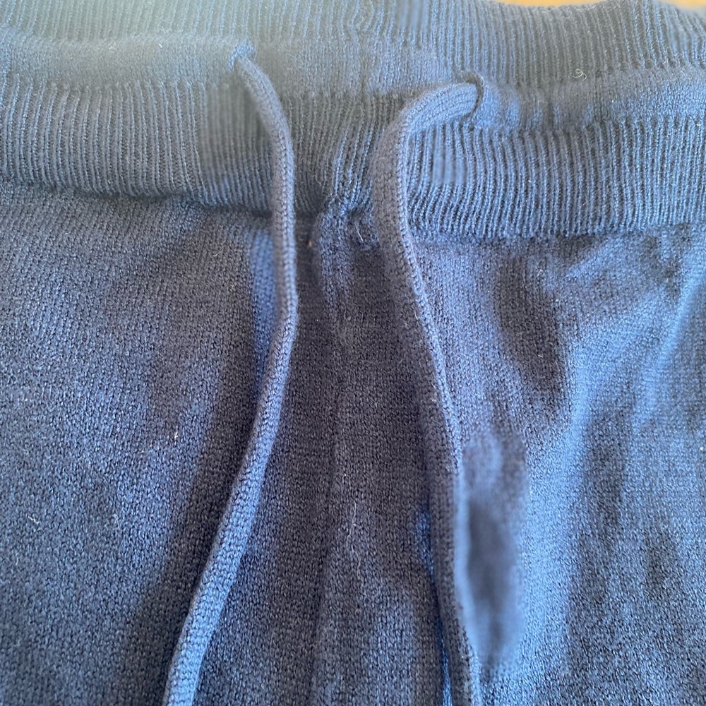 Time and Tru Navy Blue Sweater Wide Leg‎ Lounge Pants Women’s XXXL 22 NWOT - Picture 2 of 6